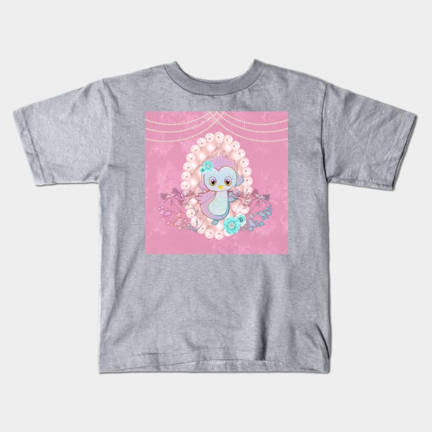 Cute little owl Kids T-Shirt by Nicky2342